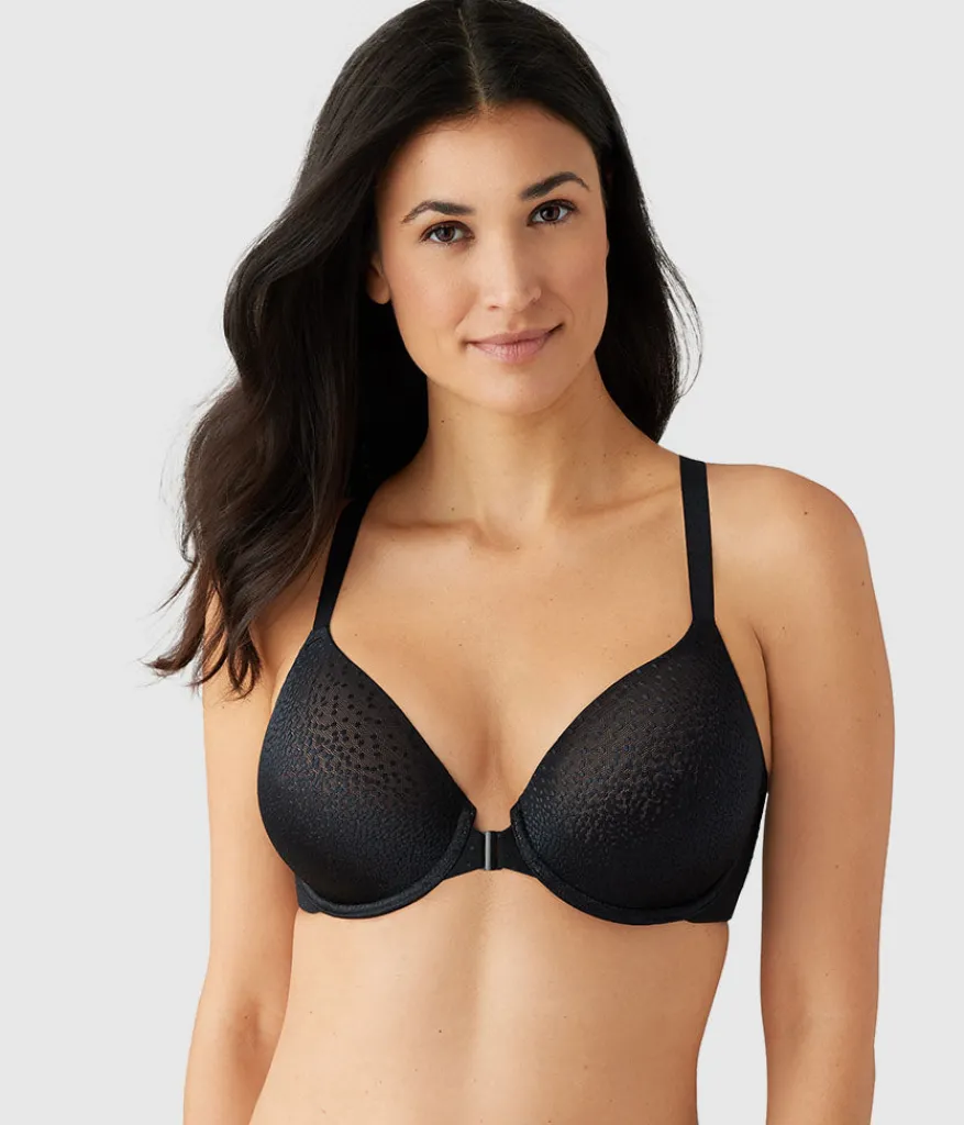 Wacoal Full Figure|T-Shirt * Back Appeal® Front Close T-Shirt Bra Black