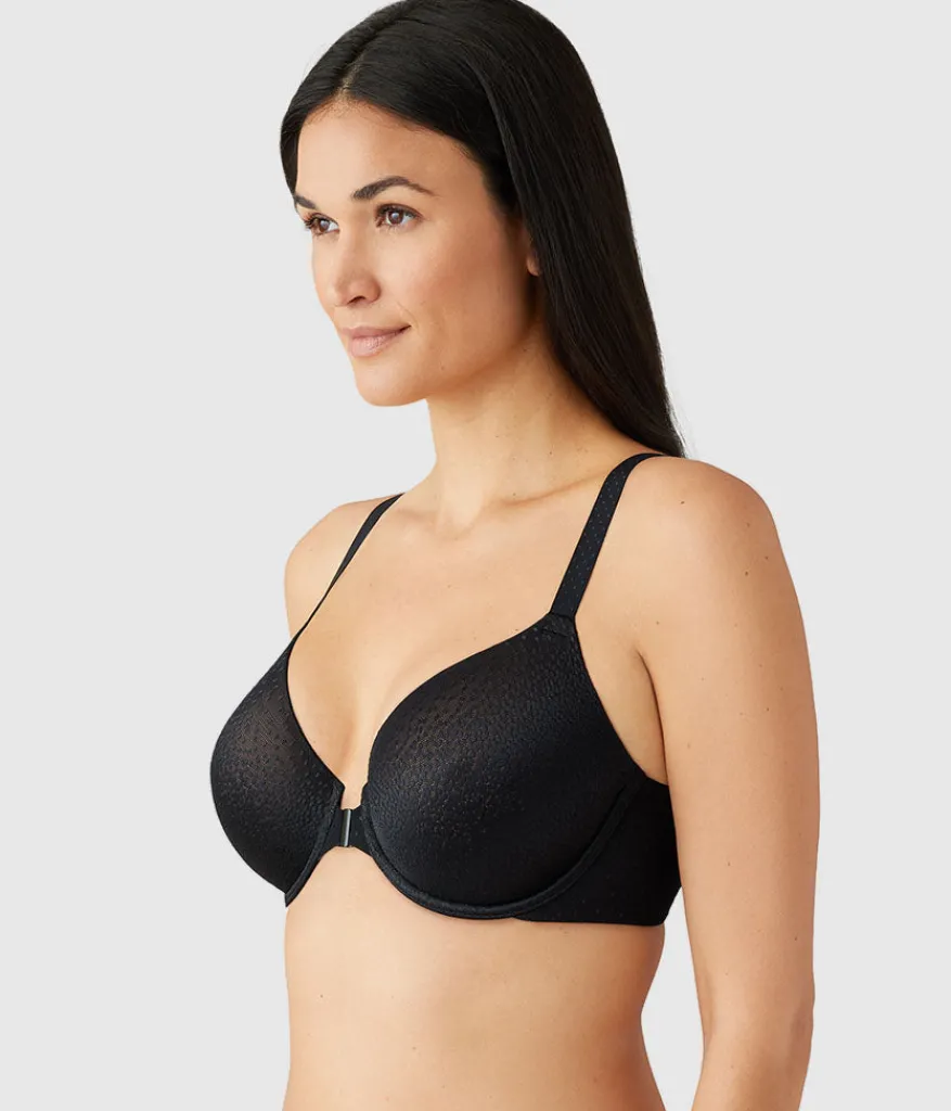 Wacoal Full Figure|T-Shirt * Back Appeal® Front Close T-Shirt Bra Black