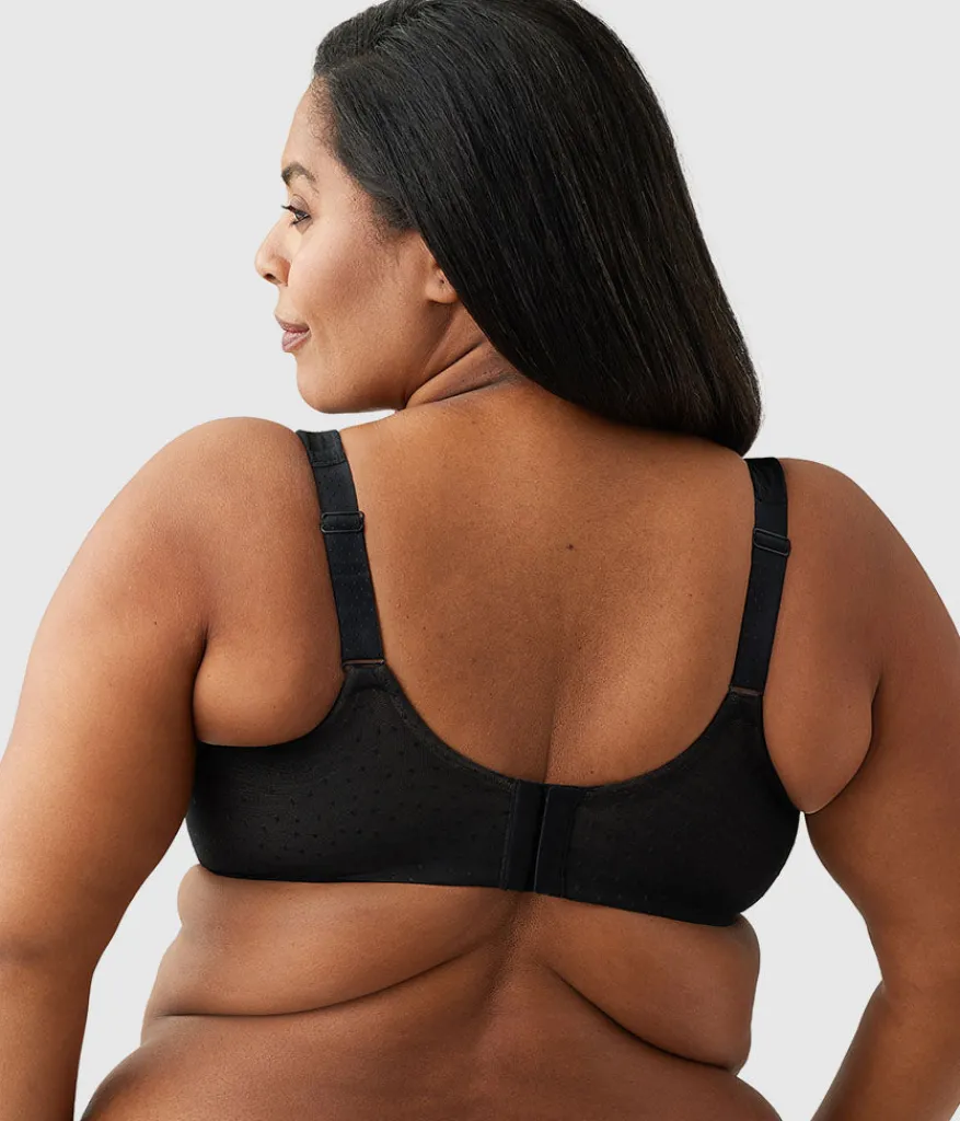 Wacoal Full Figure|Unlined * Back Appeal® H-K Cup Underwire Bra Black