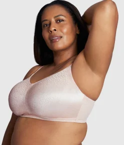 Wacoal Full Figure|Unlined * Back Appeal® H-K Cup Wire Free Bra Rose Dust