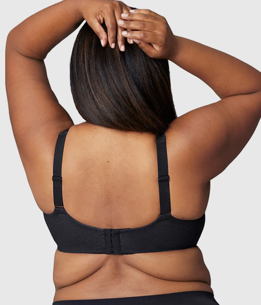 Wacoal Full Figure|Unlined * Back Appeal® H-K Cup Wire Free Bra Black