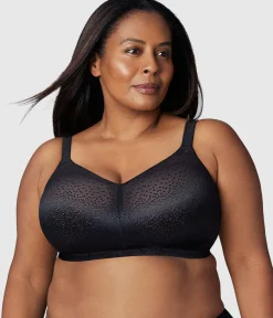 Wacoal Full Figure|Unlined * Back Appeal® H-K Cup Wire Free Bra Black