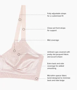 Wacoal Full Figure|Unlined * Back Appeal® Wire Free Bra Rose Dust