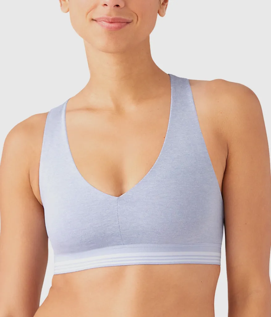 Wacoal Bralettes|Unlined * b.active Racerback port Braette Cosmic Sky Heather