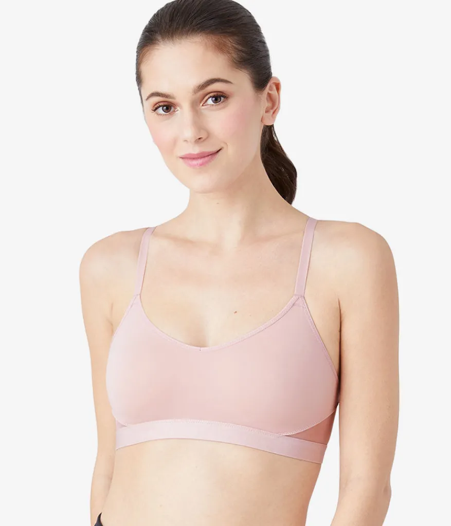 Wacoal Bralettes|Unlined * b.active port Braette Blush Pink