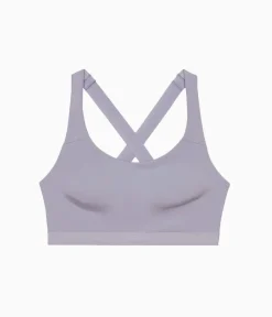 Wacoal Unlined|Wireless * b.active port Crop Lilac Gray