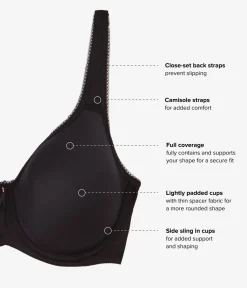 Wacoal Full Figure|T-Shirt * Basic Beauty Spacer Underwire T-Shirt Bra Black
