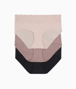 Wacoal Hipster * b.bare Hipter Panty Pack Rose Smoke/Antler/Night