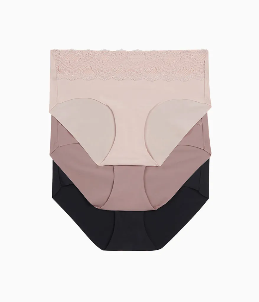 Wacoal Hipster * b.bare Hipter Panty Pack Rose Smoke/Antler/Night
