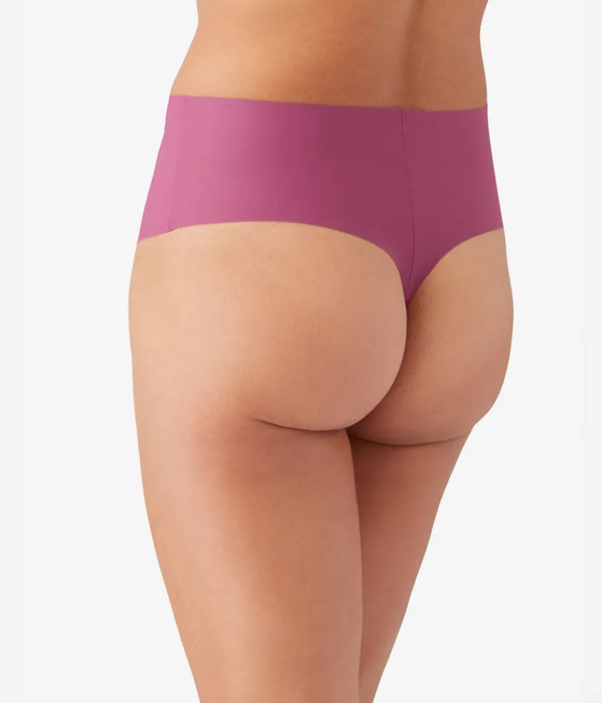 Wacoal Thong * b.bare Hi-Wait Thong Raspberry Coulis