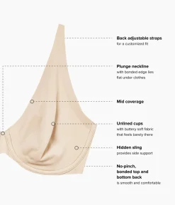 Wacoal Unlined|Seamless * Better Than Braless™ Underwire Bra Sand