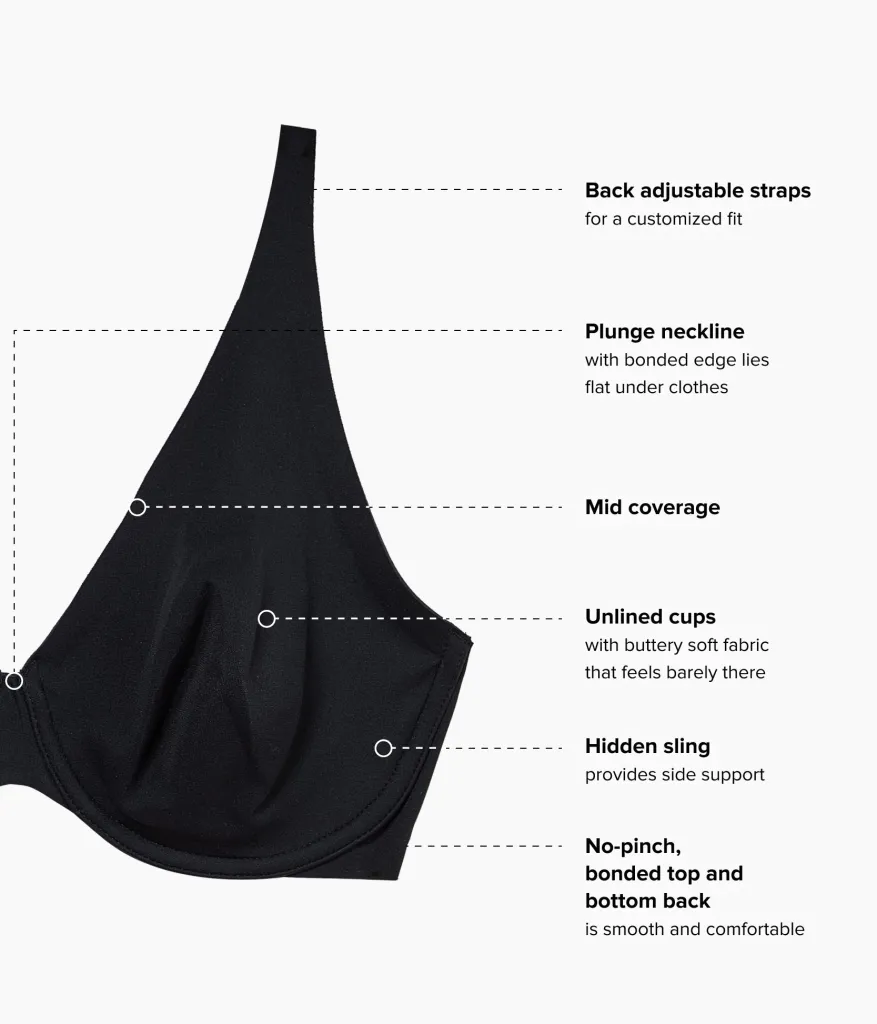 Wacoal Unlined|Seamless * Better Than Braless™ Underwire Bra Black