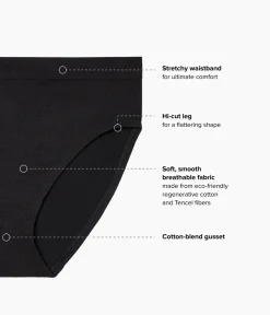 Wacoal Hi-Cut|Seamless * B-ooth® Natura Hi-Cut Black