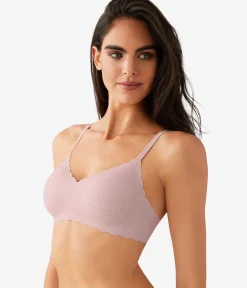 Wacoal Lace|Wireless * b.wow'd ace Wire Free Bra Blush Pink