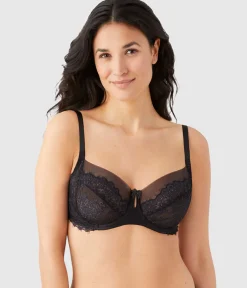 Wacoal Unlined|Lace * Center Stage Underwire Bra Black/Graphite