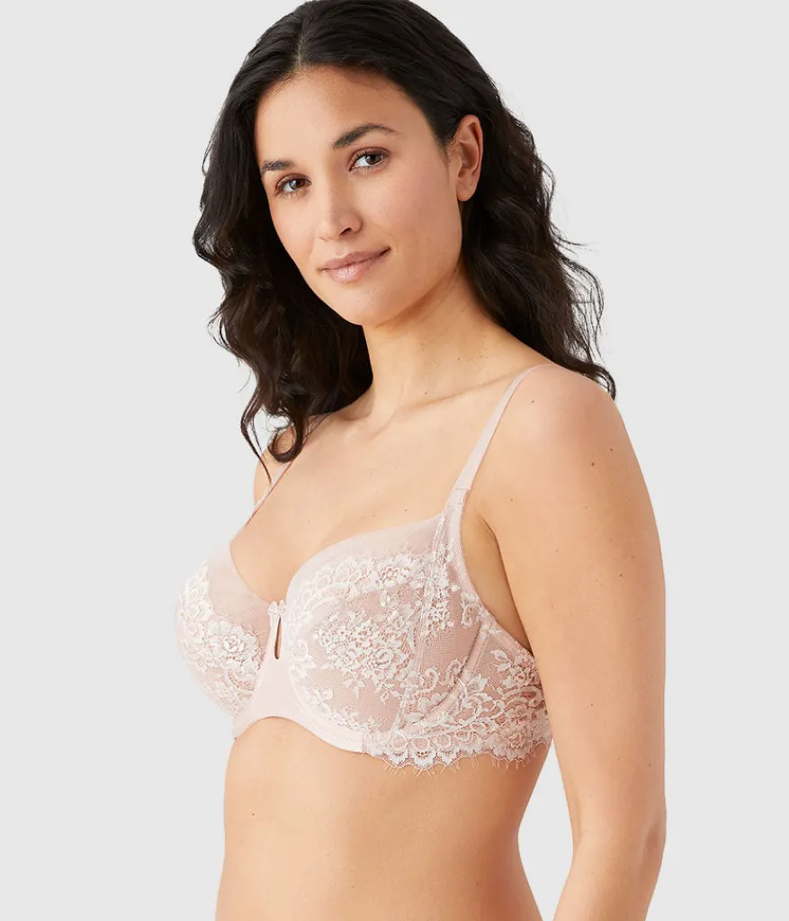 Wacoal Unlined|Lace * Center Stage Underwire Bra Rose Dust/Angel Wing