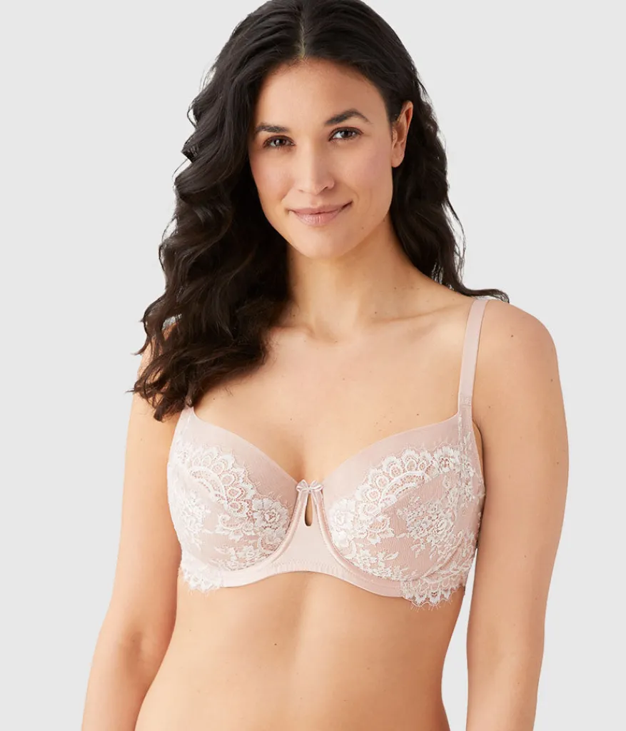 Wacoal Unlined|Lace * Center Stage Underwire Bra Rose Dust/Angel Wing