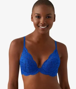 Wacoal Underwire * Ciao Bella Plunge Contour Bra Surf Blue