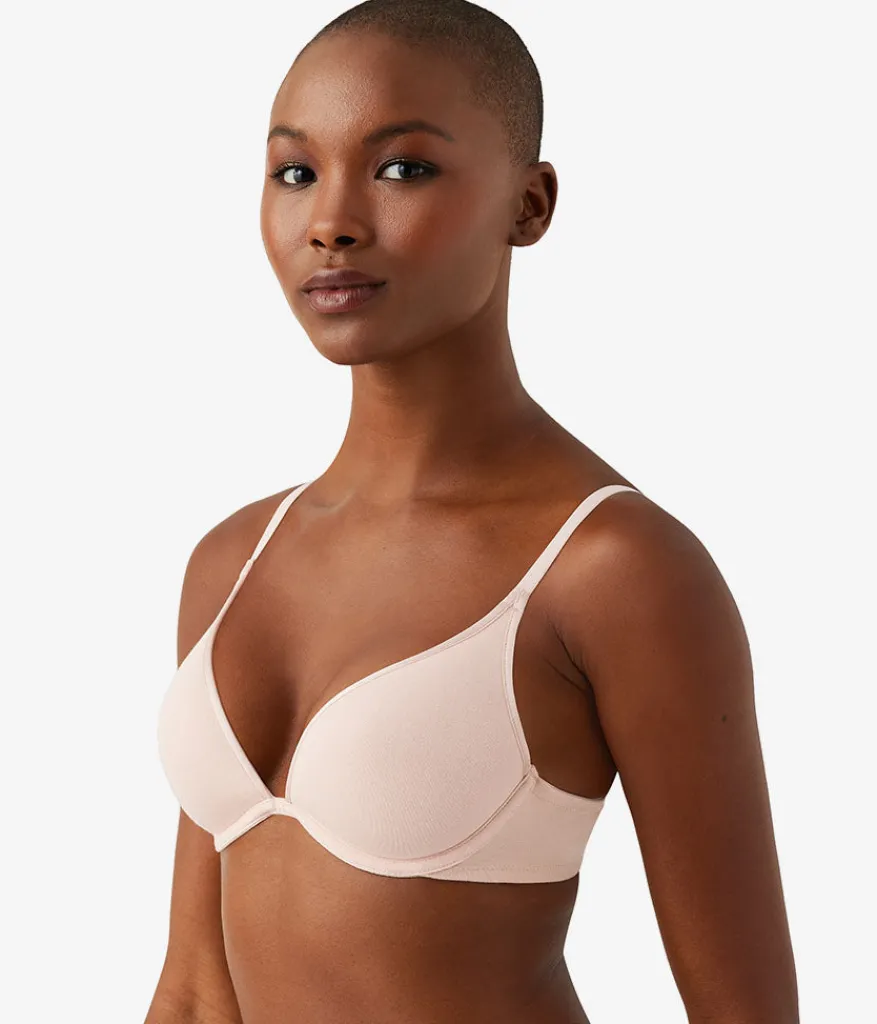 Wacoal Underwire|T-Shirt * Cotton To A Tee Plunge T-Shirt Bra Rose Smoke