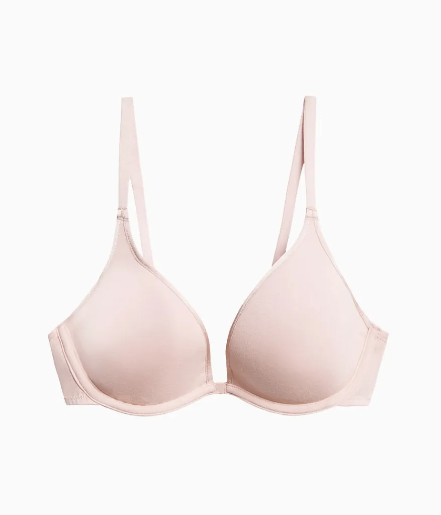 Wacoal Underwire|T-Shirt * Cotton To A Tee Plunge T-Shirt Bra Rose Smoke