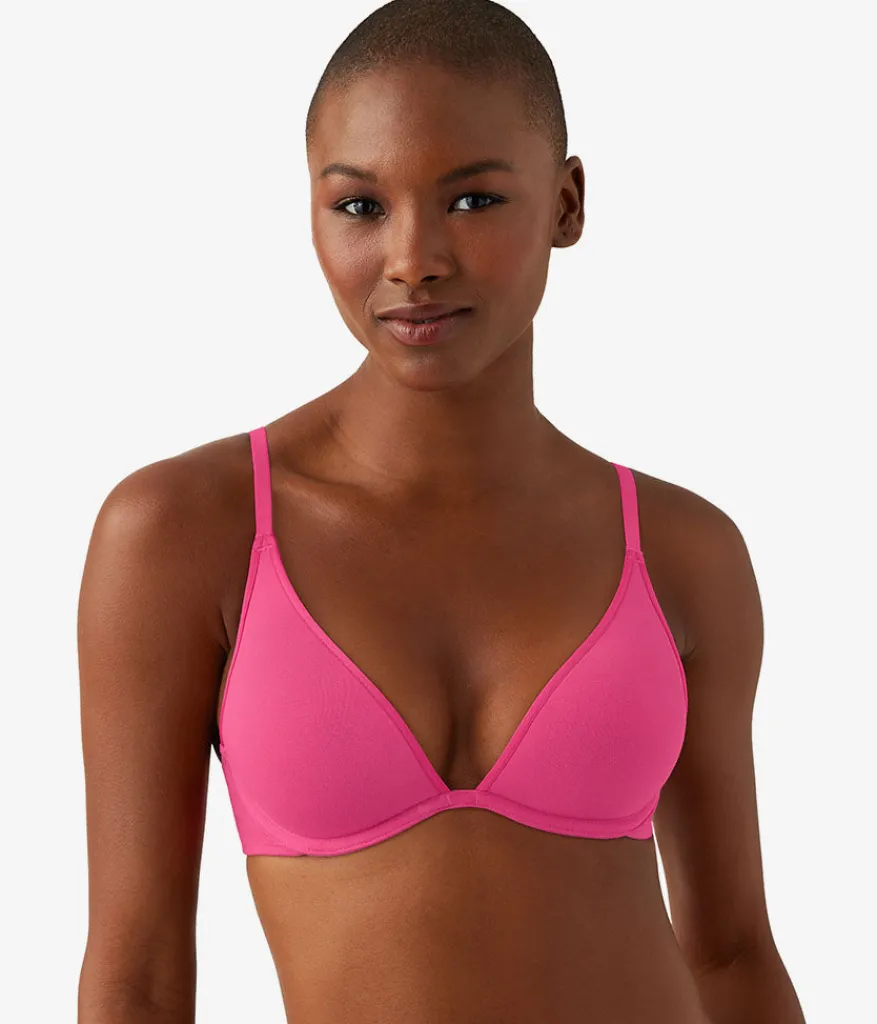 Wacoal Racerback/Convertible|T-Shirt * Cotton To A Tee Plunge T-Shirt Bra Raspberry Sorbet