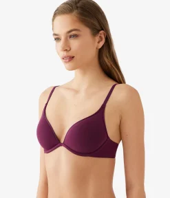 Wacoal Racerback/Convertible|T-Shirt * Cotton To A Tee Plunge T-Shirt Bra Potent Purple