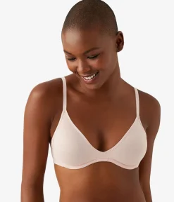 Wacoal Unlined * Cotton To A Tee Scoop Underwire Bra Rose Smoke