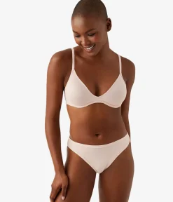 Wacoal Unlined * Cotton To A Tee Scoop Underwire Bra Rose Smoke