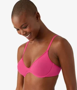 Wacoal Unlined * Cotton To A Tee Scoop Underwire Bra Raspberry Sorbet