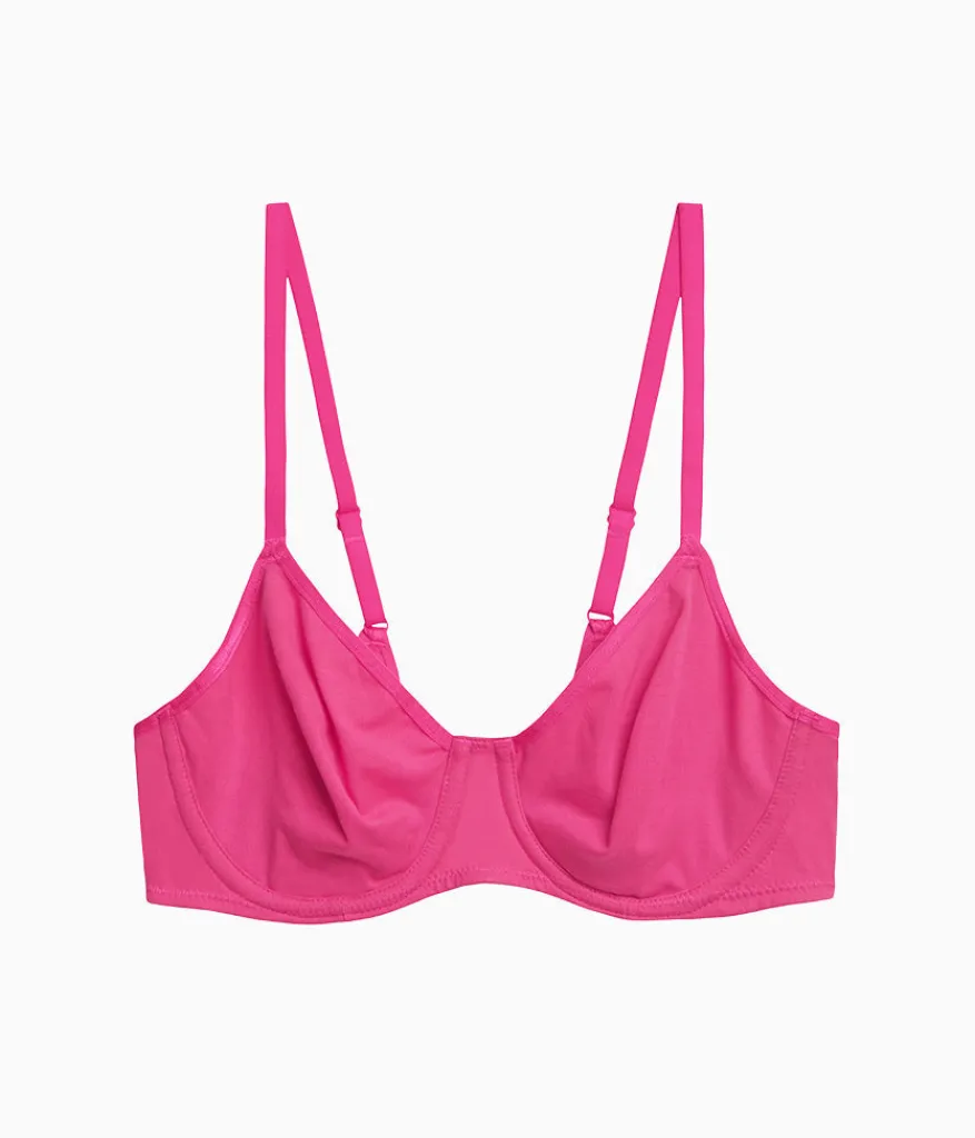 Wacoal Unlined * Cotton To A Tee Underwire Bra Raspberry Sorbet