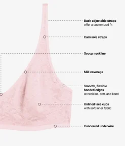 Wacoal Unlined|Lace * Effortey ace Underwire Bra Blush Pink