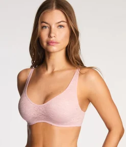 Wacoal Unlined|Lace * Effortey ace Underwire Bra Blush Pink
