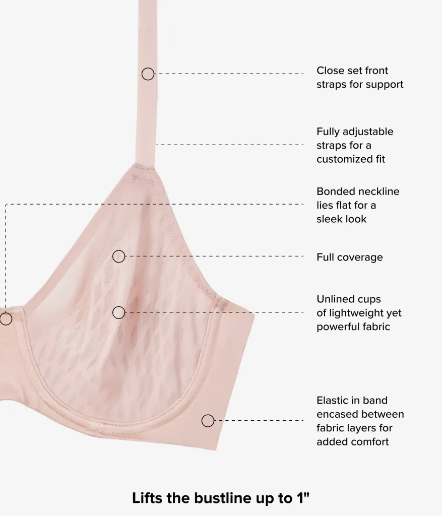 Wacoal Full Figure|Unlined * Elevated Allure Underwire Bra Rose Dust