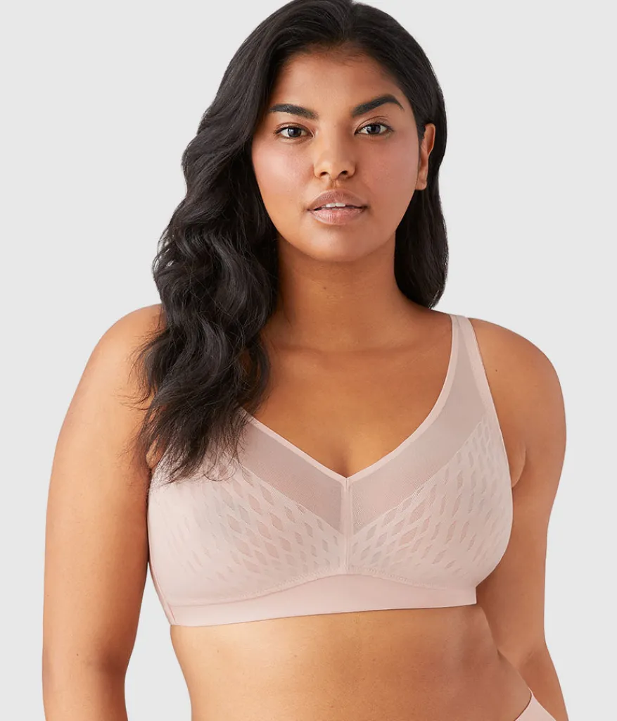Wacoal Full Figure|Unlined * Elevated Allure Wire Free Bra Rose Dust