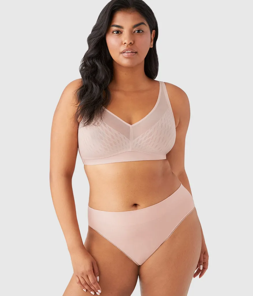 Wacoal Full Figure|Unlined * Elevated Allure Wire Free Bra Rose Dust