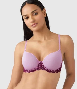 Wacoal Seamless|Lace * Embrace Lace® T-Shirt Bra Lavender Sage/Dark Purple
