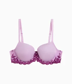 Wacoal Seamless|Lace * Embrace Lace® T-Shirt Bra Lavender Sage/Dark Purple