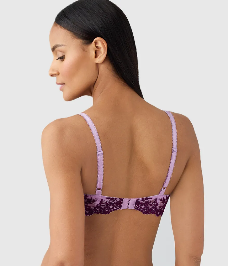 Wacoal Seamless|Lace * Embrace Lace® T-Shirt Bra Lavender Sage/Dark Purple