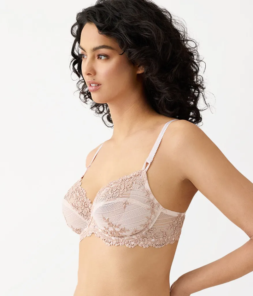 Wacoal Unlined|Lace * Embrace Lace® Underwire Bra Angel Wing/Rose Dust