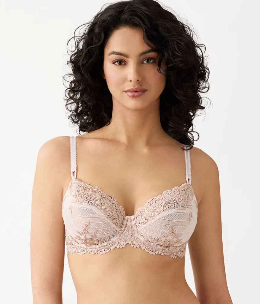 Wacoal Unlined|Lace * Embrace Lace® Underwire Bra Angel Wing/Rose Dust