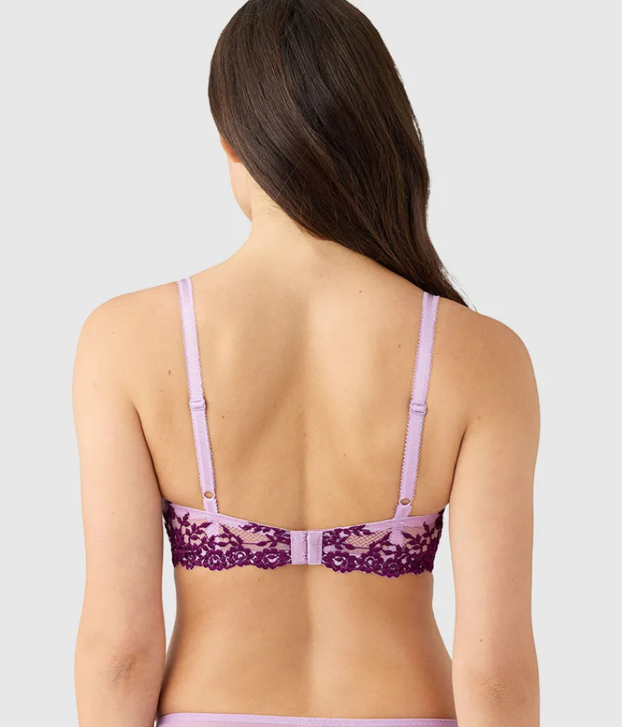 Wacoal Unlined|Lace * Embrace Lace® Underwire Bra Lavender Sage/Dark Purple