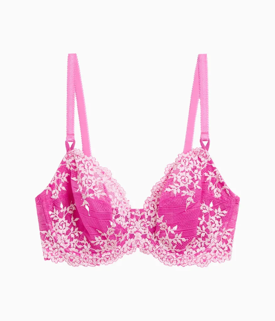 Wacoal Unlined|Lace * Embrace Lace® Underwire Bra Wild Azalea/Cradle Pink