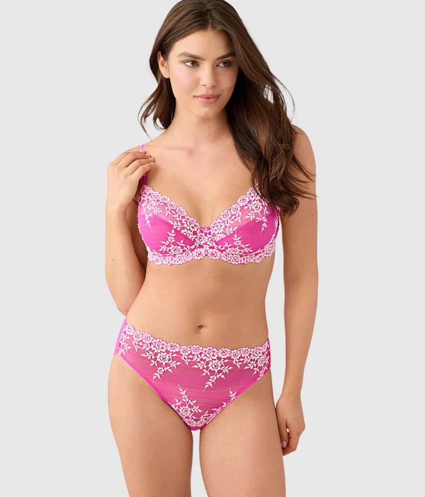 Wacoal Unlined|Lace * Embrace Lace® Underwire Bra Wild Azalea/Cradle Pink