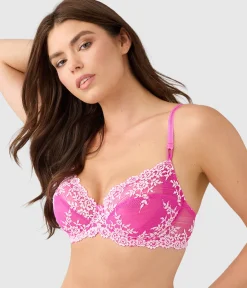 Wacoal Unlined|Lace * Embrace Lace® Underwire Bra Wild Azalea/Cradle Pink