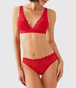 Wacoal Bralettes|Unlined * Embrace Lace® Wire Free Bralette Equestrian Red