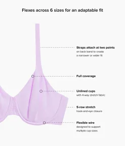 Wacoal Unlined|Racerback/Convertible * Ever Fexing™ Underwire Bra Lavender Sage