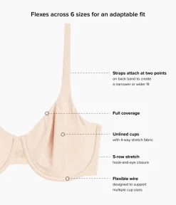 Wacoal Unlined|Racerback/Convertible * Ever Fexing™ Underwire Bra Sand