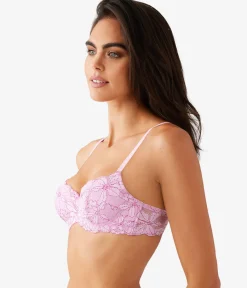 Wacoal Lace|Underwire * Feeling Famous Balconette Contour Bra Pink Lavender/Very Berry