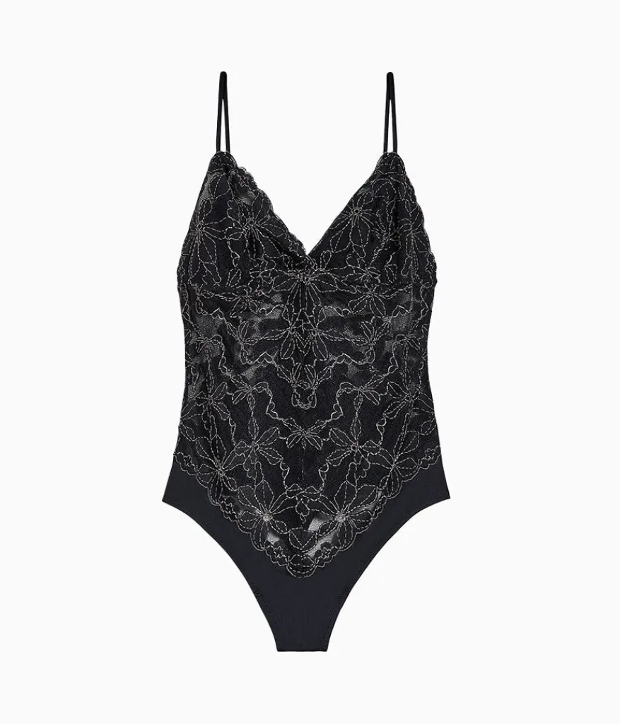 Wacoal Chemises & Bodysuits|Unlined * Feeing Faou Bodyuit Night/Angel Wing