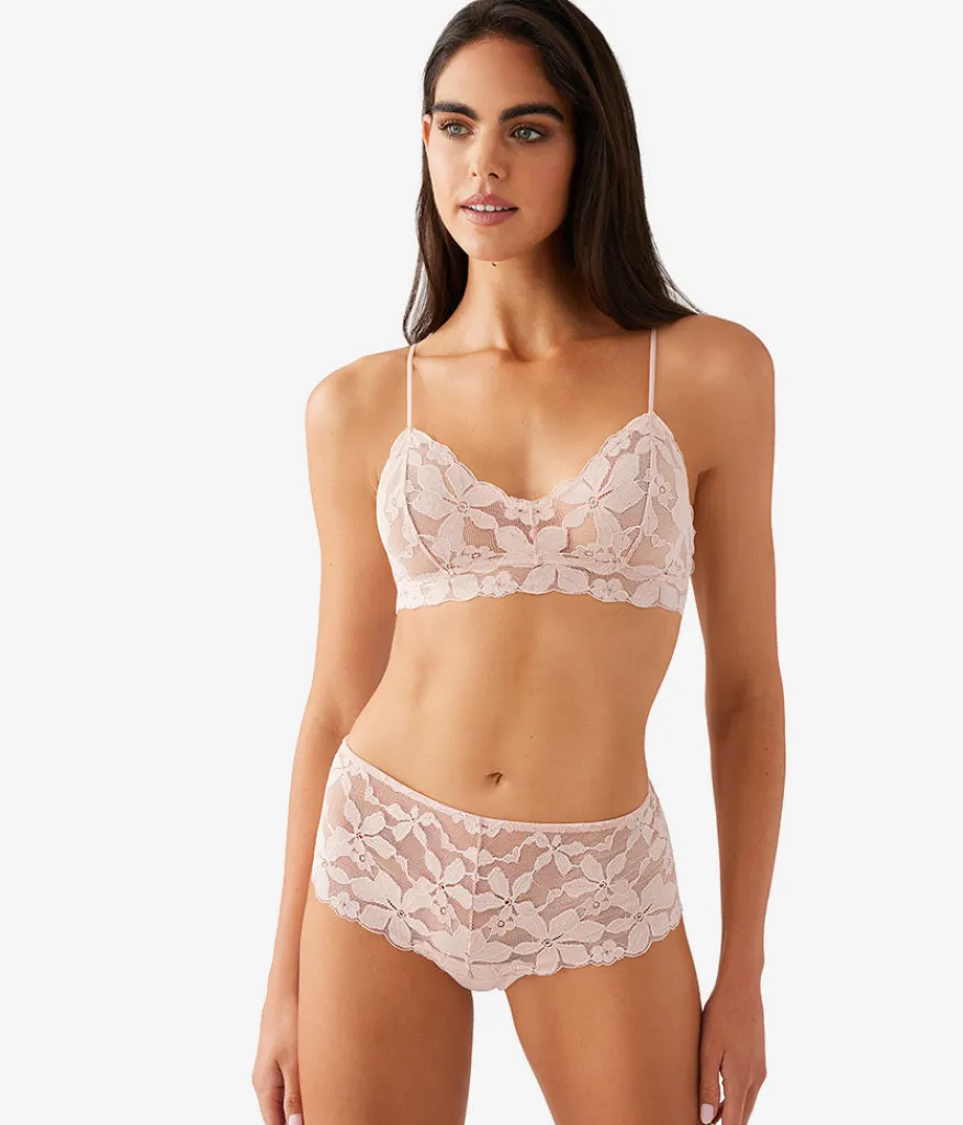 Wacoal Bralettes|Unlined * Feeing Faou Braette Rose Smoke/White